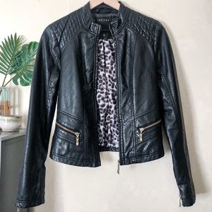 THERAPY Faux Leather Moto Jacket